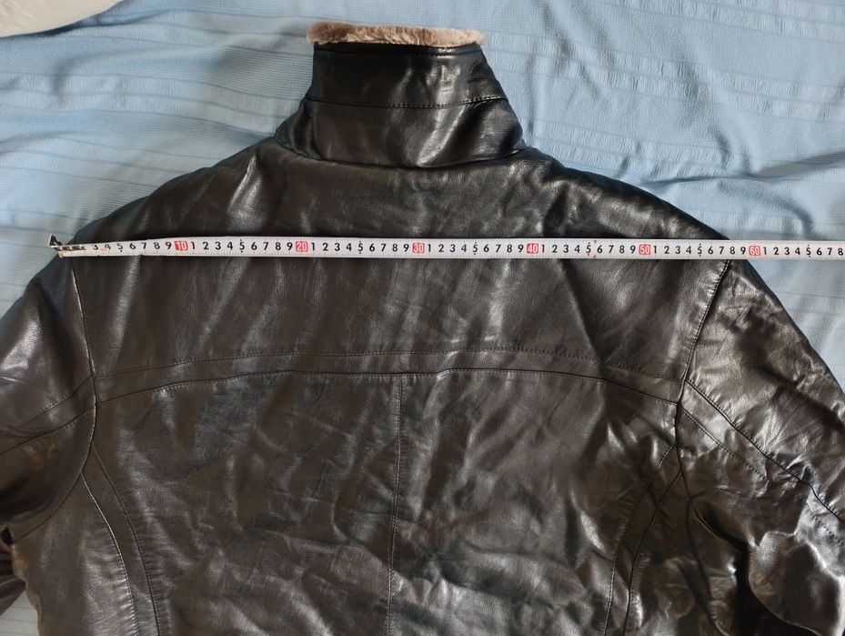 Кожаная  зимняя куртка.