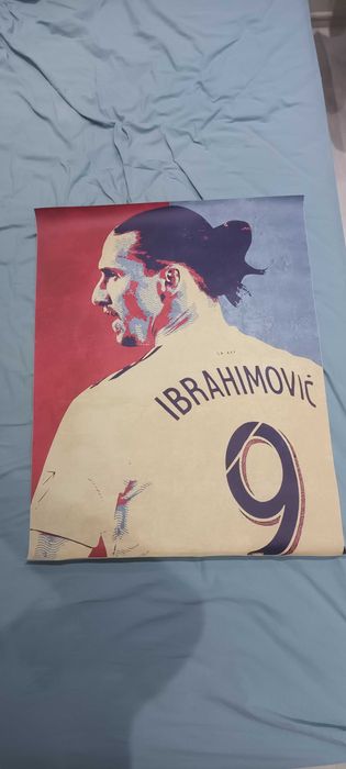 Канвас канава плакат на Златан Ибрахимович Ibrahimovic - 72 на 55 см