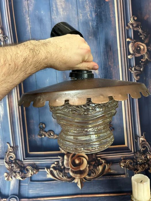 DN569 Lampa de tavan lustra 28cm  diametru alama h - 16cm masiva