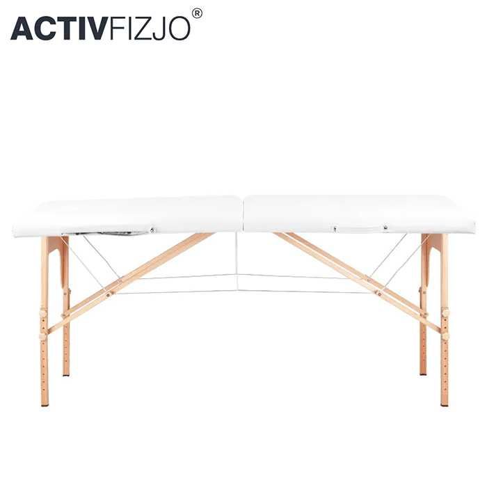 Дървена масажна кушетка  Activ Fizjo - внос от Полша - бяла