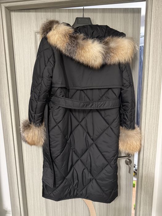 Geaca parka blana naturala lunga