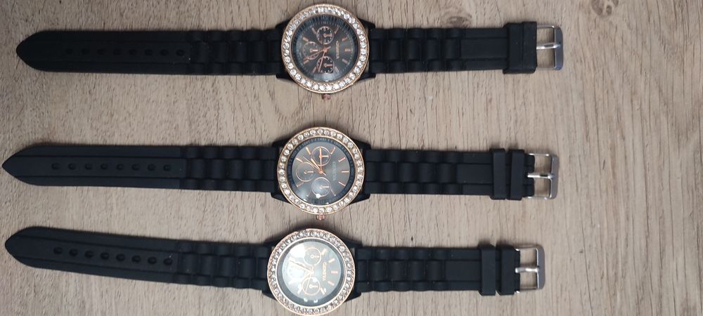 Lot 3 ceasuri dama Geneva curea Silicon