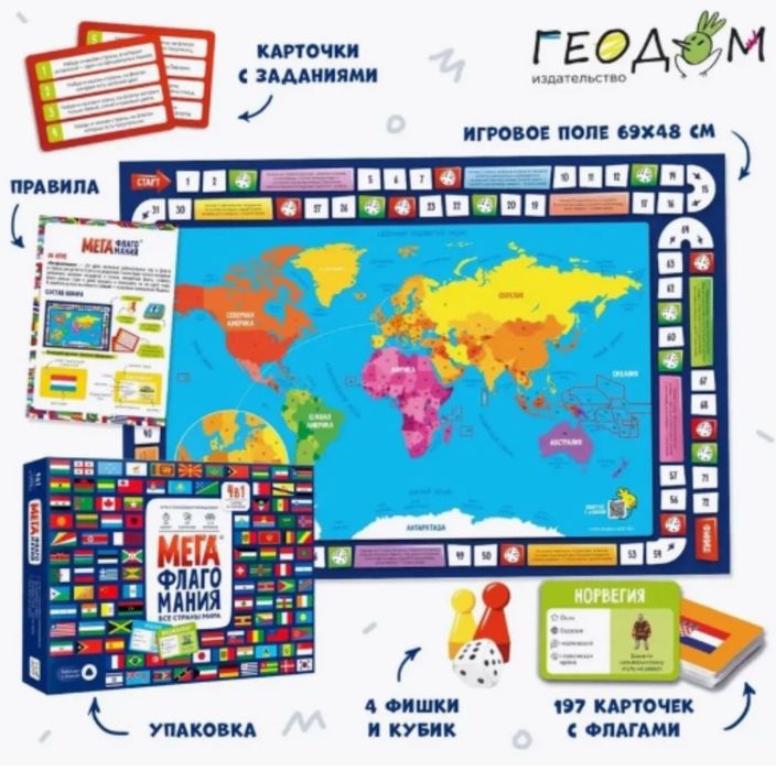 Настольная игра МЕГАФЛАГОМАНИЯ