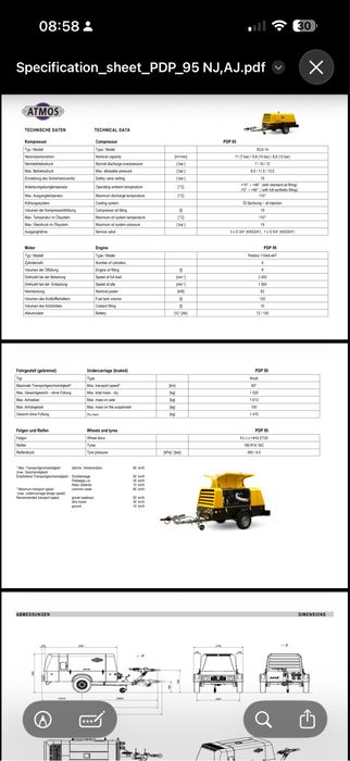 Vand motocompresoare noi Atmos 2-11 mc