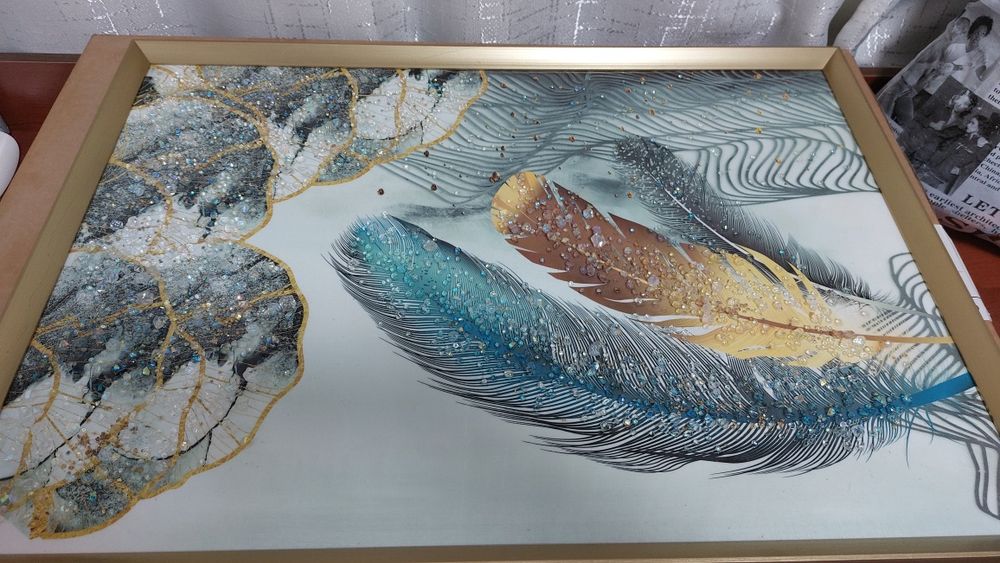 Картина с камушками 75×50