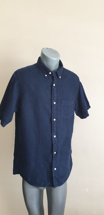 Gant 100% Len / Regular  Fit Mens Size L ОРИГИНАЛ! Мъжка Ленена Риза!