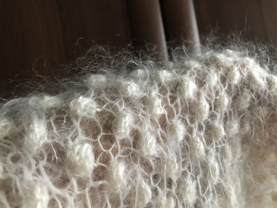 Шаль, косынка пуховая, ангорка