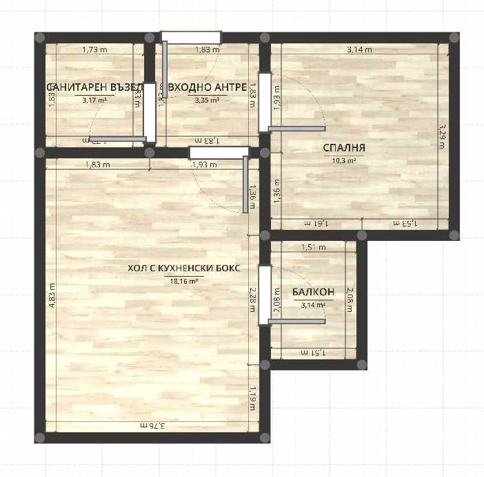 Продава се Двустаен апартамент в София, Обеля 2 - 54 кв.м за 2036 €/кв.м - Снимка #10