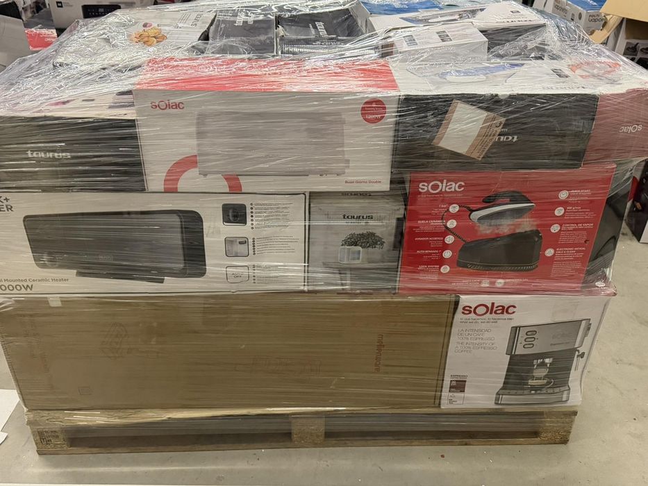 Палет-бокс  електроуреди Taurus / Solac / Black+Decker – 48–50 бр., клас A/B

Описание:

Продавам палет- бокс  с електроуреди от марки  Taurus, Solac