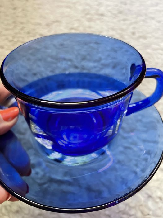 Vand servicii ceai, cafea, servicii inghetata sticla albastra