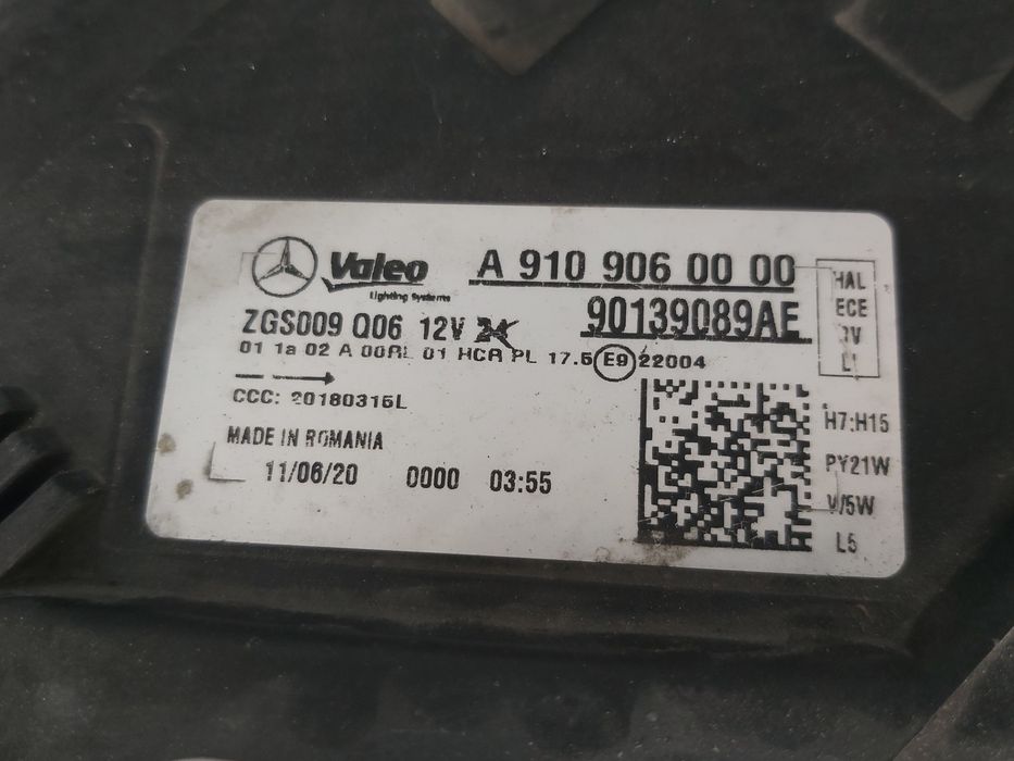 Фар Mercedes Sprinter A910 W910  2020г