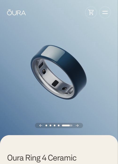 Oura ring 4 Ceramic Midnight 7 размер