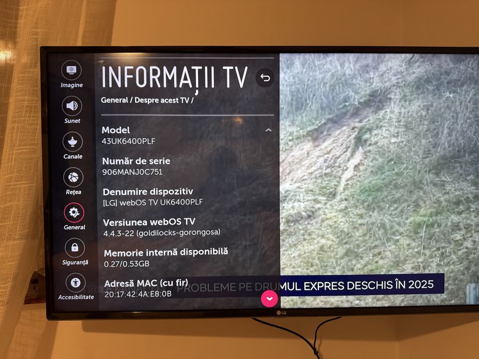 Vant smart tv 4k uhd lg 43uk6400plf