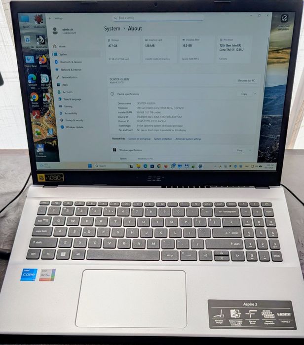 Laptop Acer Aspire 3 A315-59 i5 16GB DDR4 500GB SSD