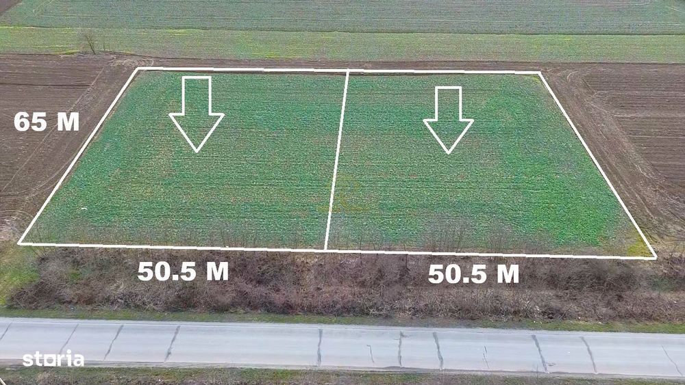 !Perfect pentru investitie !Teren 3300MP Cu Front Stradal 50.5M