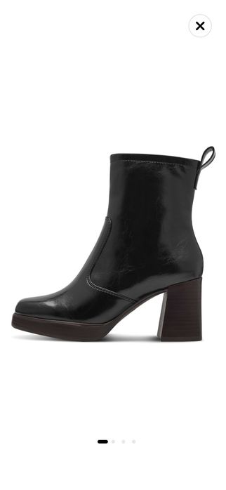 Tamaris Ghete din piele ecologica cu aspect masiv, Negru, 37