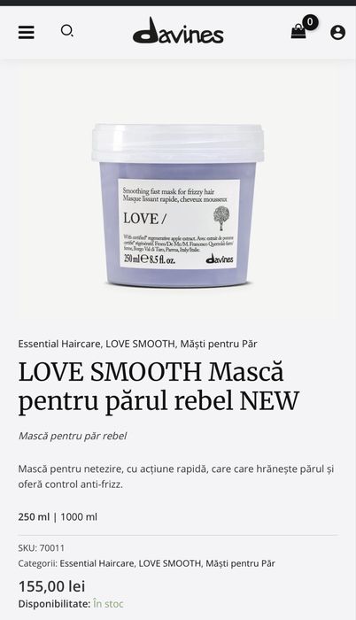 Davines/sampon/masca