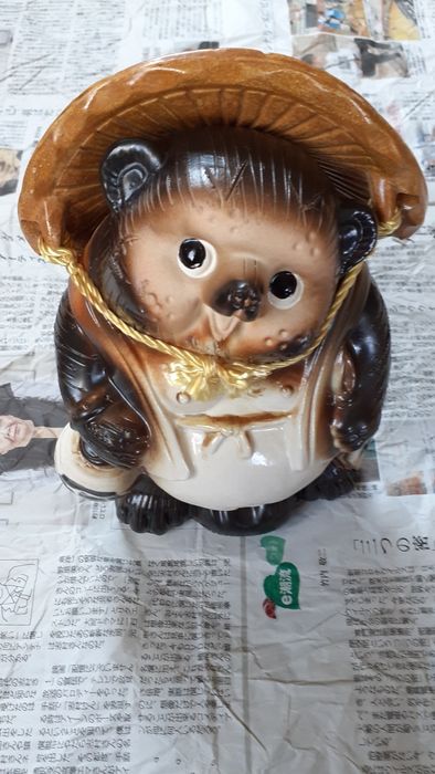 Статуэтка антикварная, Весёлый Тануки