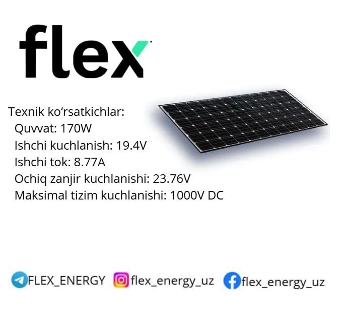 Quyosh panel 170w