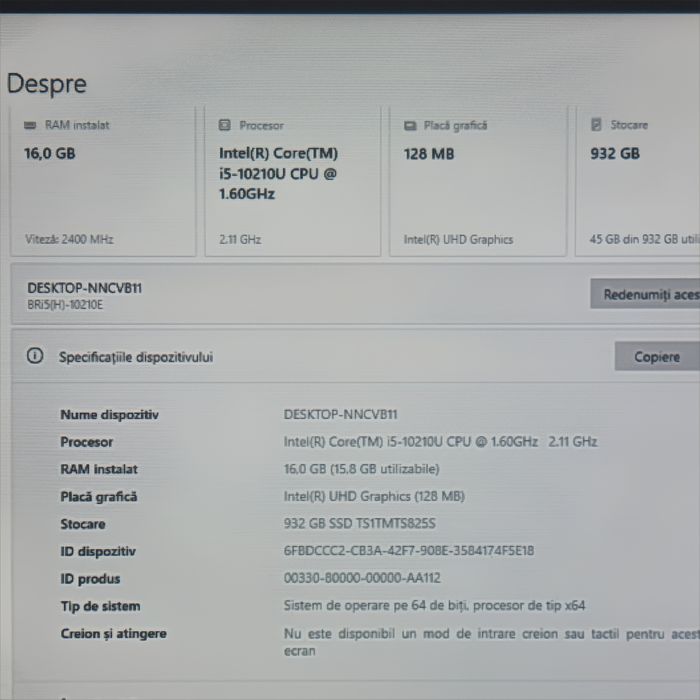 Nuc Gigabyte I5-10210U, Ssd 1Terra