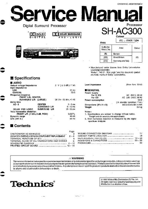 Technics SH-AC300 Hi-Fi DAC ЦАП усилитель