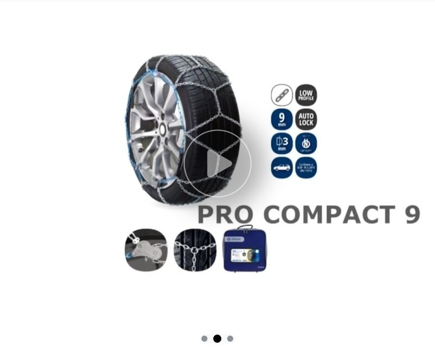 Set 2 lanturi antiderapante Veriga, Pro Compact 9mm 110+ geanta