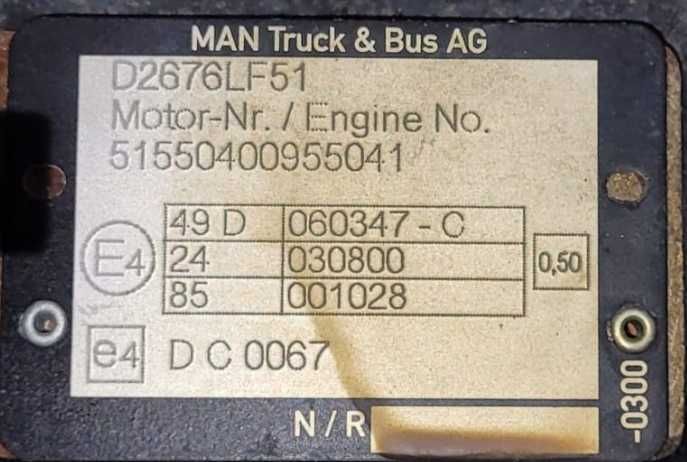 Motor complet camion MAN D2676 LF51 EURO 6 - Piese motor camioane MAN