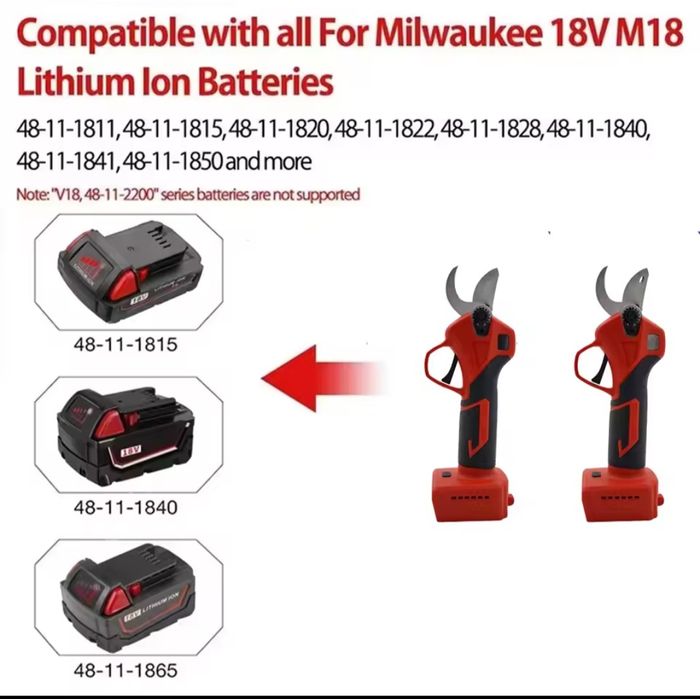Vând foarfeca pomi compatibila cu baterii milwaukee de 18v