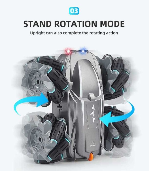 Masina off-road cu telecomanda, rotire 360 grade sunete si lumini led