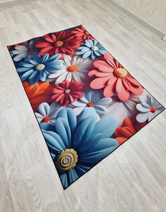 Коврик с 3D цветком «Gold Peony» 120×180 см