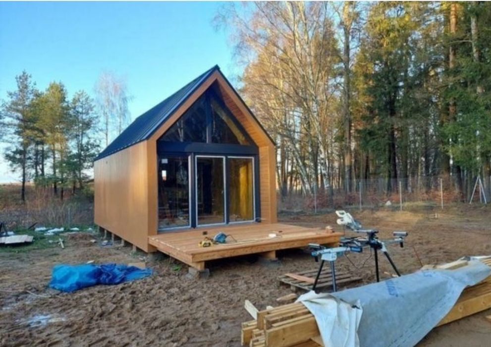 vand Cabana A-Frame Modernă – Design Rustic, Panoramă  frumoasa