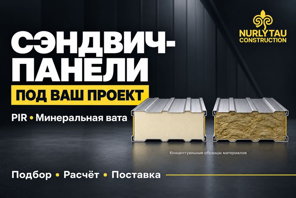 Сэндич панели премимум качества, оцинкованные, с доставкой