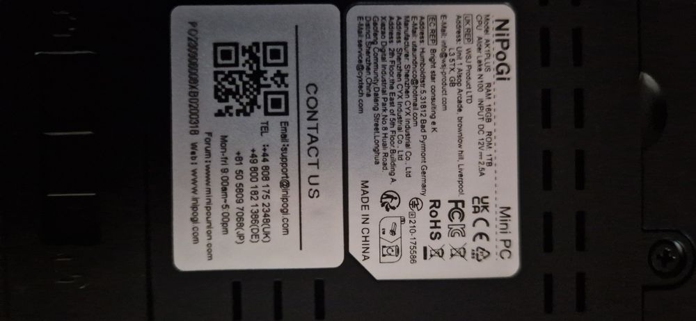Mini PcNipogi, nou