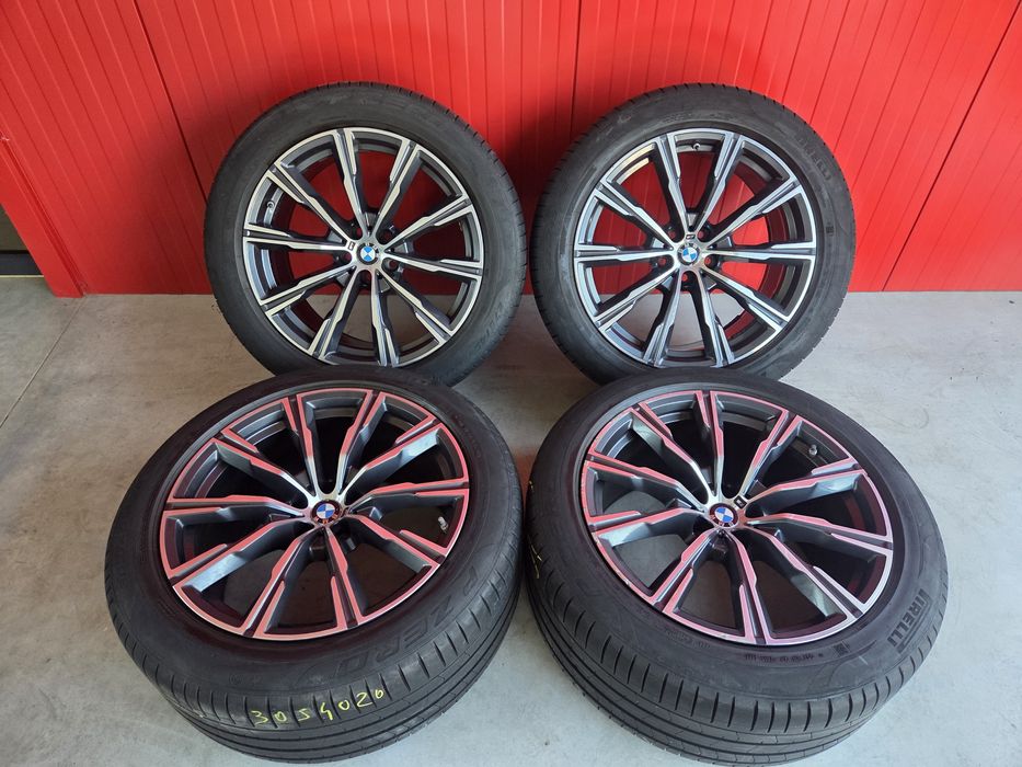 Set Jante BMW X5 G05 X6 G06 Style 740M Anvelope Vara Pirelli 275/45/20 cu 305/40/20