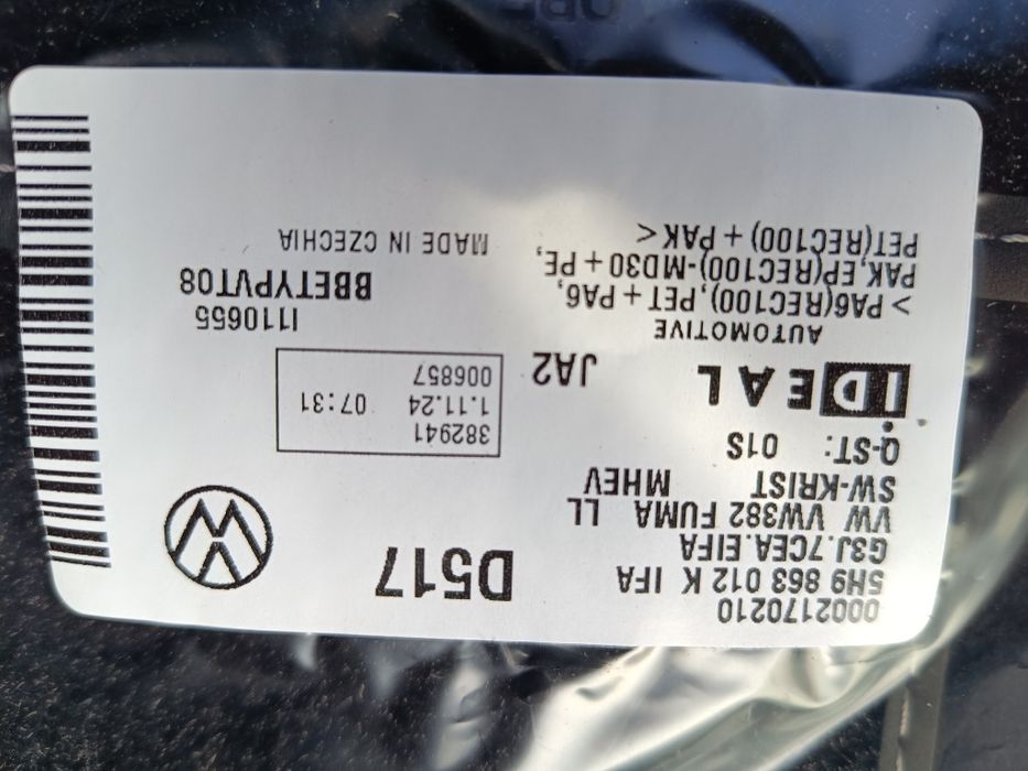 Covorașe auto Volkswagen 8 facelift din textil