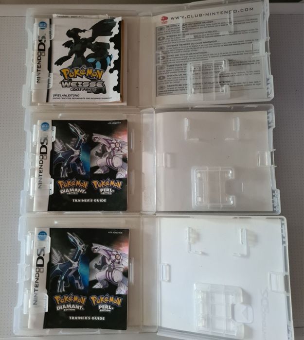Carcase Jocuri Pokemon Nintendo Ds Originale Cu Manuale Limba Germana