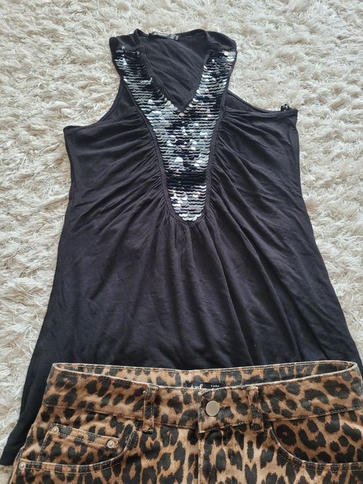 Fusta Zara +un top marime M