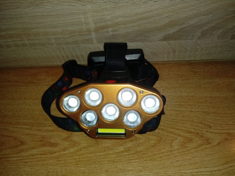 НОВ фенер - челник с 8 диода и 5 функции на светене