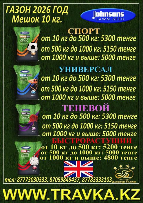 Газон. Семена Спорт.