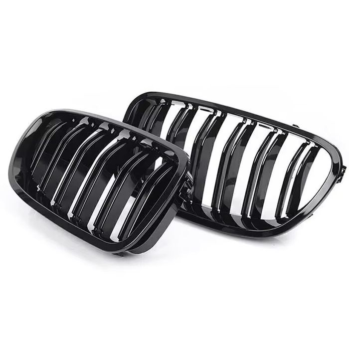 Set 2 Grile duble M compatibile cu BMW F10/F11 2010-17 negru lucios