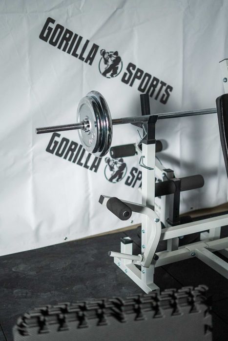 Banca Multifunctionala + Set De Greutati 120 Kg 30/31mm Cu Cromate