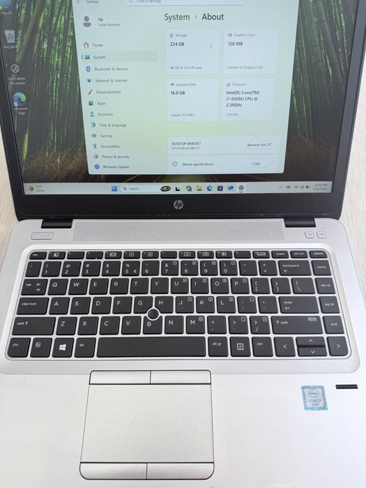 Vand Laptop HP EliteBook G3 i7 6500u 16GB Ram ssd 240