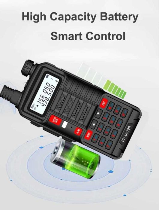 Baofeng BF-UV10R Plus 20W 8800mAh Радиостанция 128 канала LED фенерче