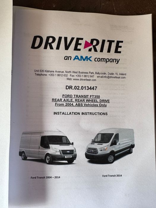 Kit Perne aer ford trasit rwd