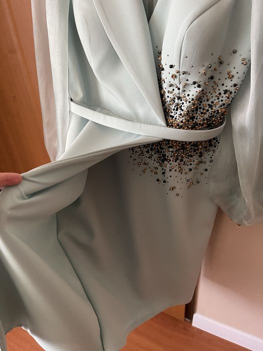 Rochie eveniment albastru menta deosebita