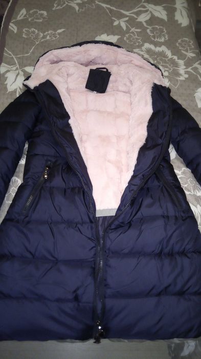 тъмно синьо зимно яке M-L