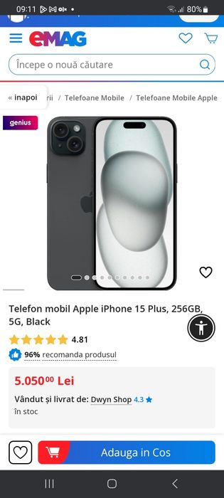 IPhone 15 Plus  5G    256 GB