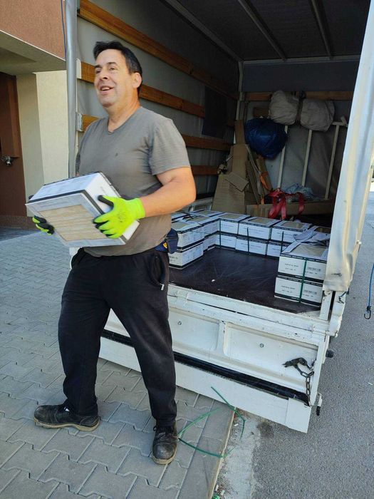 Качване на строителни материали.Извозване на строителен отпадък.