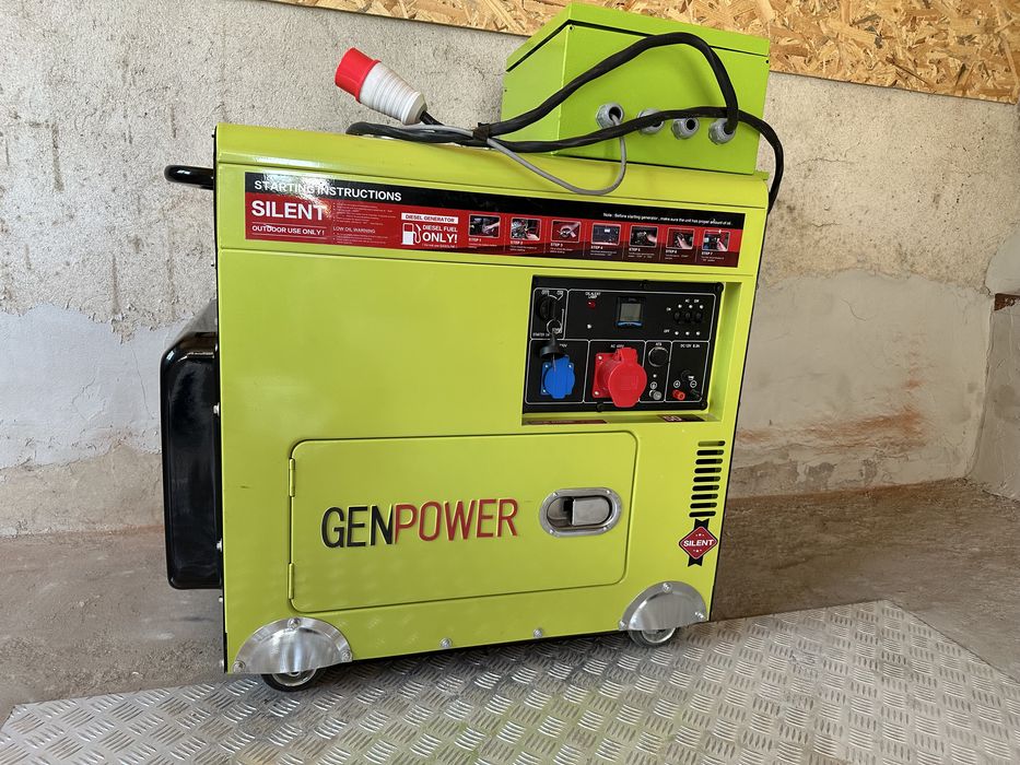 Нов трифазен дизелов генератор GENPOWER 7 kW  с ATS табло.