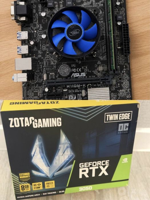 Материнская плата ddr4 с Процессором и видеокарта доставка BTS почтой